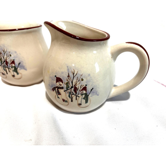 Royal Seasons Napkin spoon sugar creamer Holiday collector stoneware set x-mas - Picture 2 of 14
